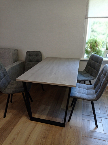 Стол раскладной Лота Лофт 120 25 мм юта / черный матовый фото покупателя 910