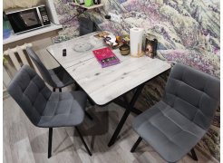 Стул на металлокаркасе Чилли светло-серый / черный фото покупателя 118