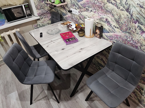 Стул на металлокаркасе Чилли К черный / зеленый фото покупателя 118