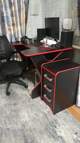 Тумба Ханна черная / красная  - Уцененный экземпляр фото покупателя 132