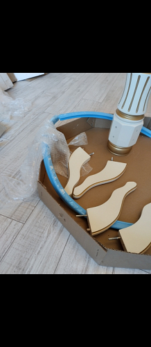 Деревянный стол Павия крем / золотая патина фото покупателя 4