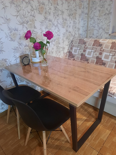 Деревянный стол Лота Лофт 140х80 дуб крафт табачный / черный матовый фото покупателя 98