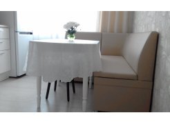 Кухонный диван Уют угловой экокожа белый левый фото покупателя 5