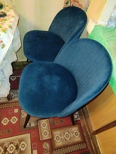 Стул на металлокаркасе Gabi dark beige / black / silver фото покупателя 824