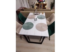 Деревянный стол Лота Лофт 120(160)х75 черный матовый / бетон светлый фото покупателя 522