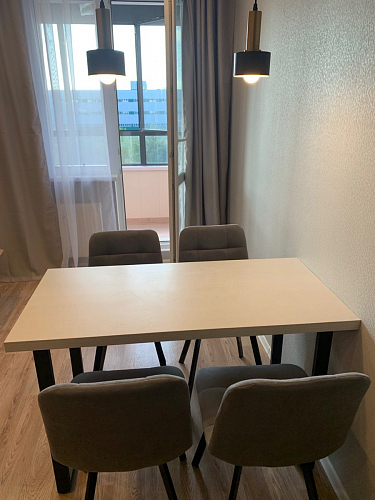 Стул на металлокаркасе Чилли К светло-серый велюр / черный каркас фото покупателя 357