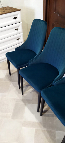 Стул на металлокаркасе Kora dark gray / black фото покупателя 61