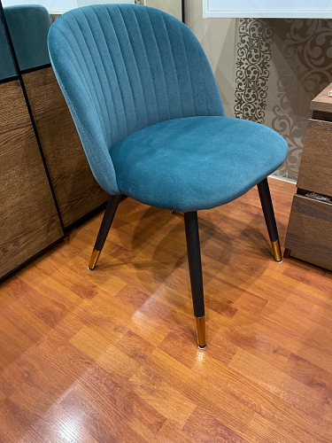 Стул на металлокаркасе Gabi 1 line light blue / black фото покупателя 120