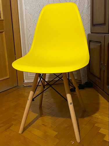 Пластиковый стул Eames PC-015 серо-голубой / дерево фото покупателя 457