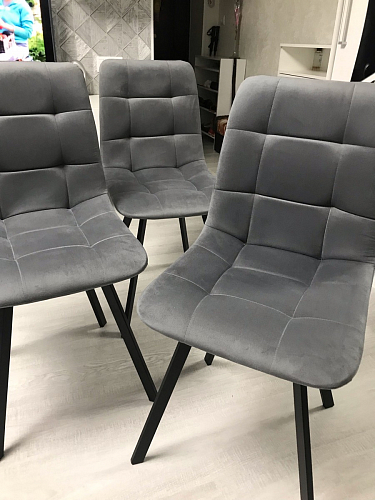 Комплект из "Стул на металлокаркасе Чилли розовый / черный каркас" 2 шт. фото покупателя 762