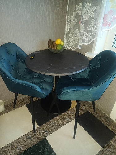 Стол Тулип 90х73 дуб вотан / белый  - Уцененный экземпляр фото покупателя 10