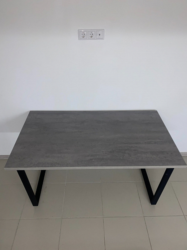 Стол Лота Лофт 140 25 мм черный матовый / бетон фото покупателя 698