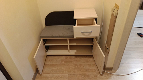 Обувница Аврора дуб млечный / венге фото покупателя 66