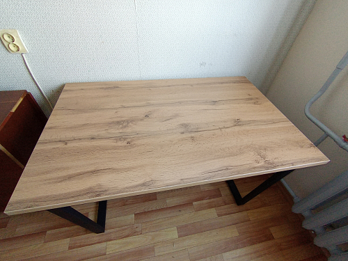 Деревянный стол Лота Лофт 120x75 дуб крафт табачный / черный матовый фото покупателя 277