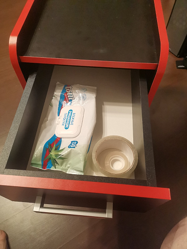 Тумба Ханна черная / красная  - Уцененный экземпляр фото покупателя 87