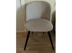 Стул на металлокаркасе Gabi 1 бежевый / черный с серебряными наконечниками фото покупателя 109