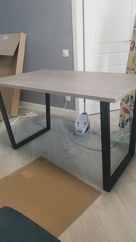 Деревянный стол Лота Лофт 120x75 дуб крафт табачный / черный матовый фото покупателя 132