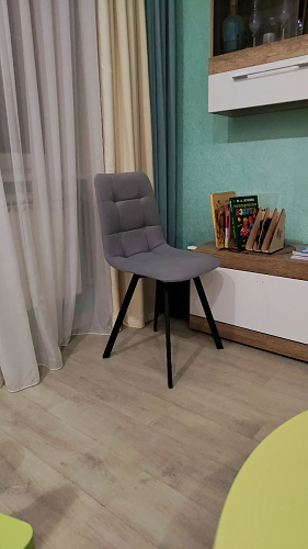 Стул на металлокаркасе Чилли синяя ткань / белый фото покупателя 473