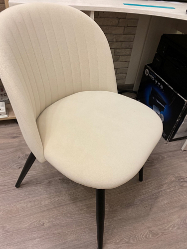 Стул на металлокаркасе Gabi 1 light purple / black / gold фото покупателя 171