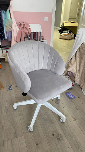 Компьютерное кресло Пард confetti silver серый / черный фото покупателя 187