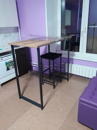 Барная стойка Дилан Лофт 120х40х90 бетон светлый фото покупателя 191