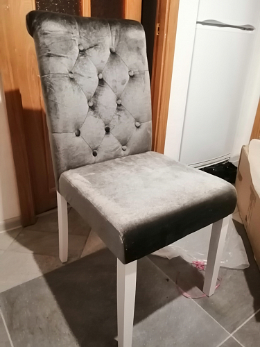 Стул Amelia white / fabric grey фото покупателя 1