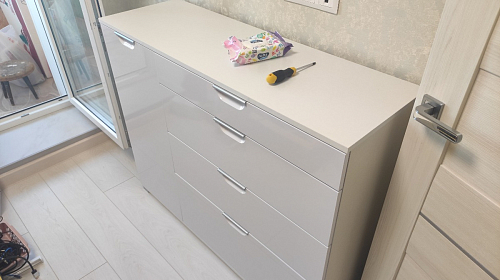 Комод Кастор белый глянец фото покупателя 8