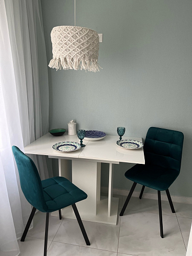 Стул на металлокаркасе Чилли бирюзовый / белый фото покупателя 1263