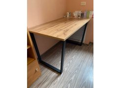 Деревянный стол Лота Лофт 120(160)х75 черный матовый / бетон светлый фото покупателя 648