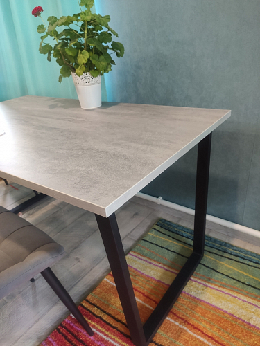 Деревянный стол Лота Лофт 140х80 дуб крафт табачный / черный матовый фото покупателя 530