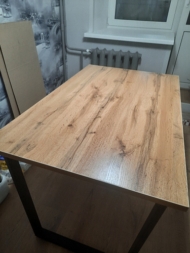 Стол раскладной Лота Лофт 120 25 мм юта / черный матовый фото покупателя 315