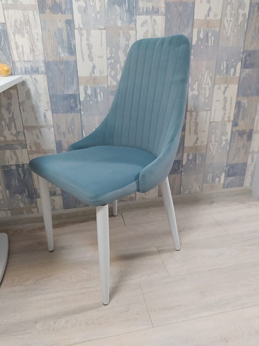 Стул на металлокаркасе Kora light blue / white фото покупателя 161
