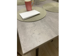 Стол Тринити Лофт 120 32 мм бетон / черный матовый фото покупателя 478