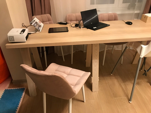 Стул на металлокаркасе Челси К крутящийся бирюзовый / черный фото покупателя 115