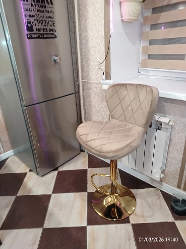 Барный стул Porch beige / chrome фото покупателя 13