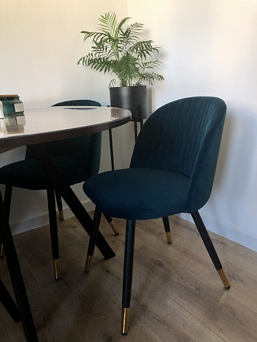 Стул на металлокаркасе Gabi dark beige / black / silver фото покупателя 887