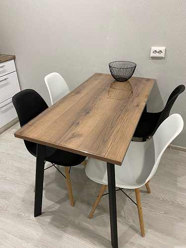 Стол Тринити Лофт 120 32 мм бетон / черный матовый фото покупателя 268