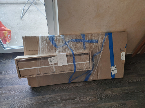 Стол Тринити Лофт 120 32 мм дуб галифакс табако / черный матовый фото покупателя 586