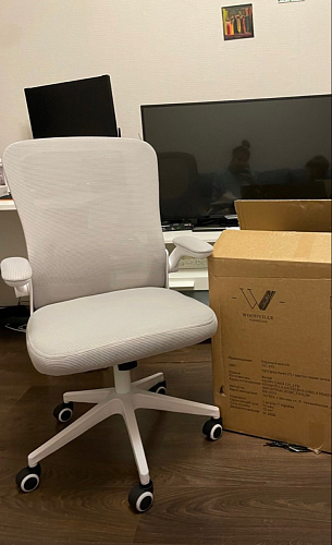 Компьютерное кресло Konfi gray / blue / white фото покупателя 68