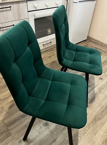 Стул на металлокаркасе Чилли зеленый / черный фото покупателя 1144