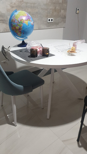 Стул на металлокаркасе Kora green / black фото покупателя 475