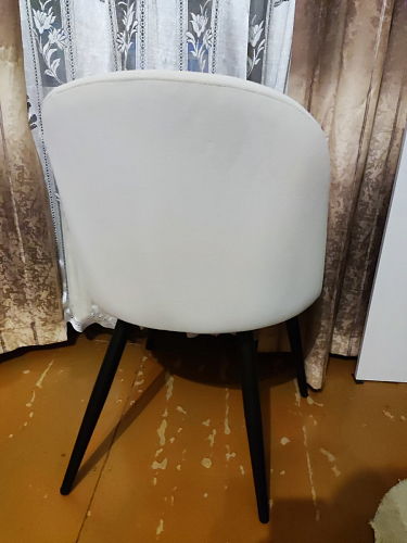 Стул на металлокаркасе Gabi 1 light purple / black / gold фото покупателя 189