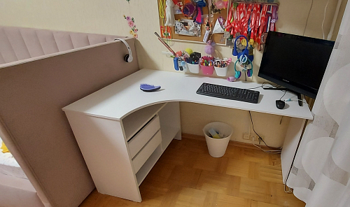 Письменный стол СПм-25 правый белый фото покупателя 15