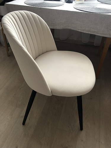 Стул на металлокаркасе Gabi dark beige / black / silver фото покупателя 869