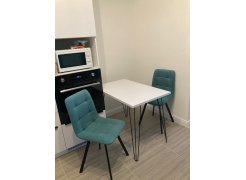 Стул на металлокаркасе Чилли синяя ткань / белый фото покупателя 389