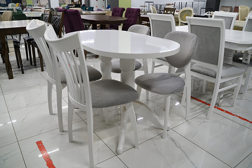 Деревянный стол Адней глянец белый из шоурума 1