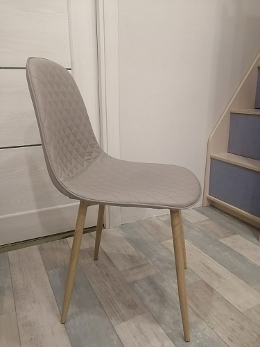 Стул на металлокаркасе Capri dark beige / white фото покупателя 30