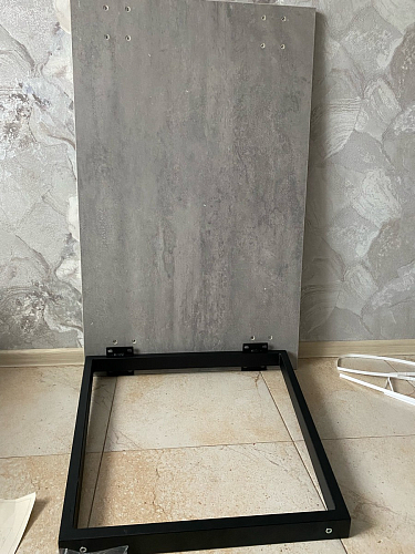 Стол Лота Лофт 140 25 мм черный матовый / бетон фото покупателя 329