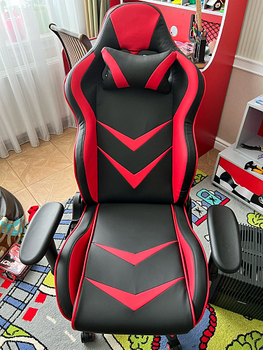 Компьютерное кресло Racer черное / голубое фото покупателя 86