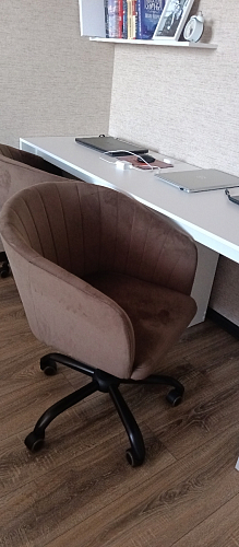 Компьютерное кресло Тибо confetti chocolate / белый фото покупателя 156